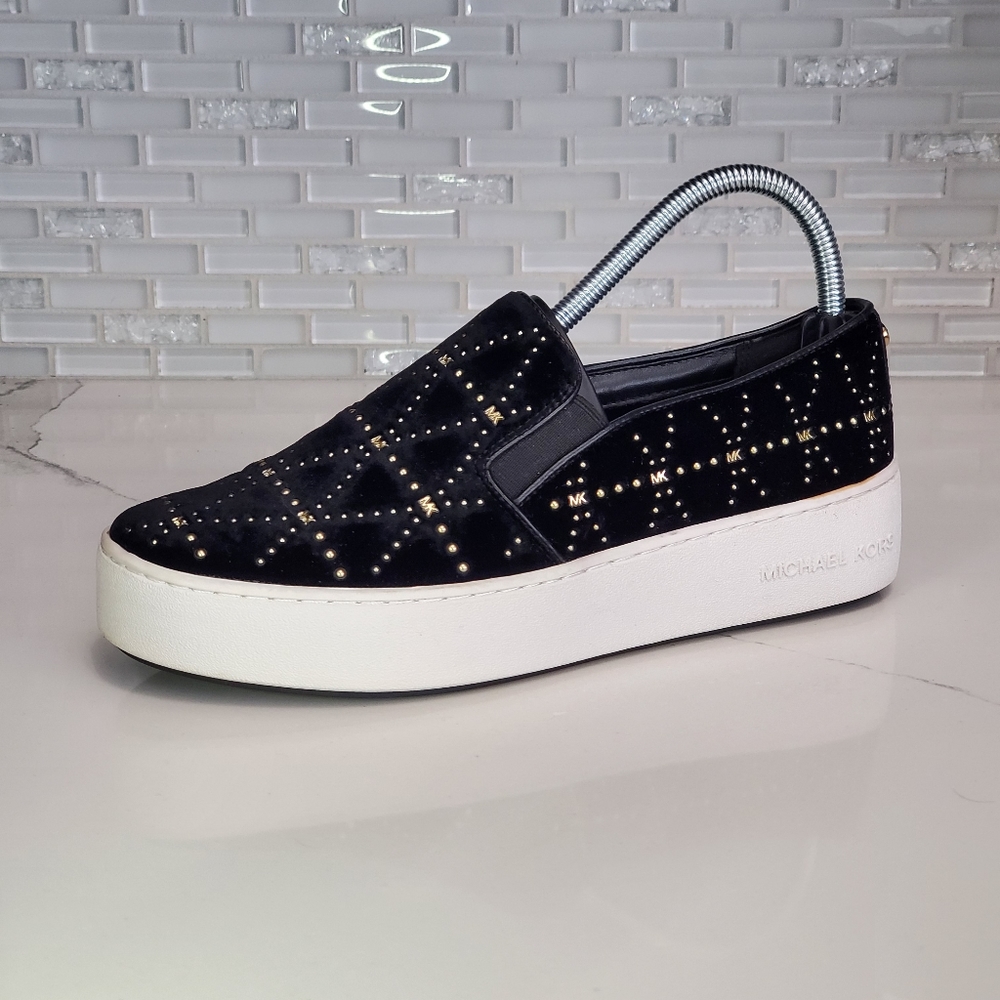 Michael Kors Trent Velvet Platform Sneakers